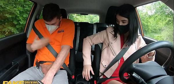  Fake Driving School Lady Dee sucks instructor’s disinfected burning cock